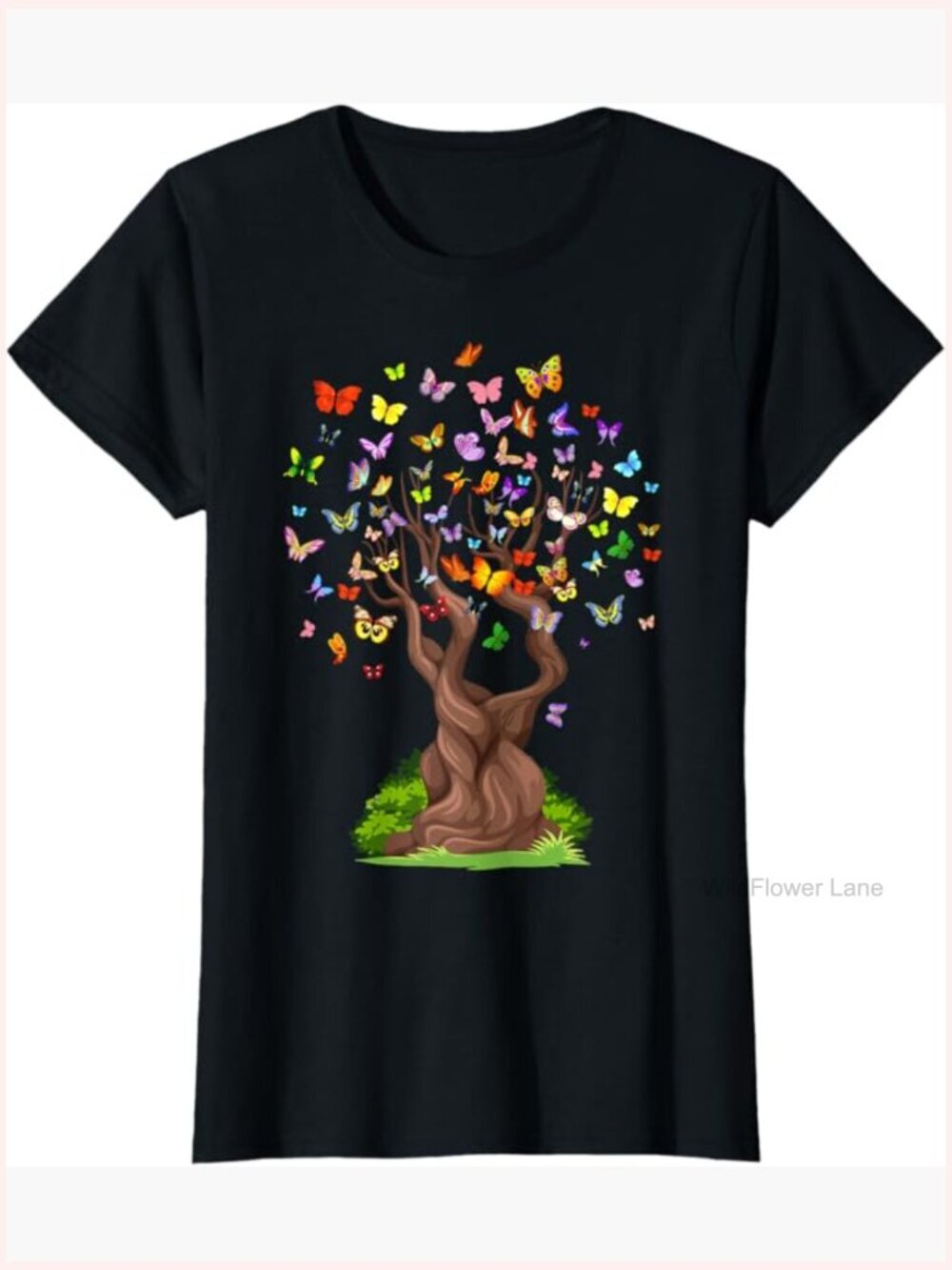 Nature Lover Butterfly Print Classic Fit T-Shirt
